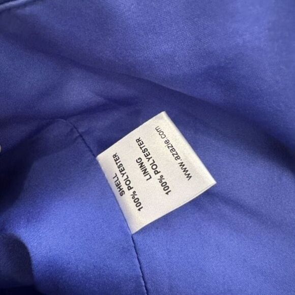 AZAZIE GRACE Royal Blue A-Line Pleated Chiffon Dress Size 6 Bridesmaid Wedding - Picture 7 of 10